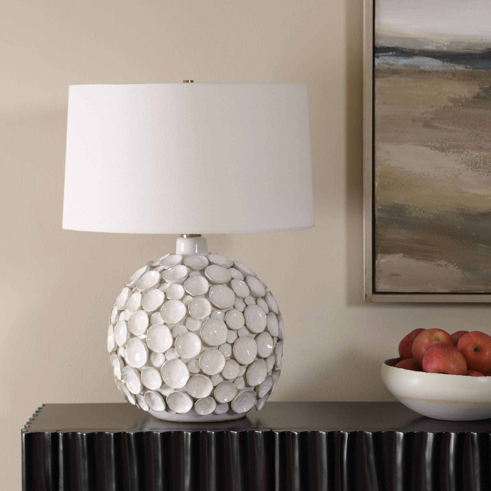 Image 3 Uttermost Hartley 25 1/2" Warm White Ceramic Table Lamp more views