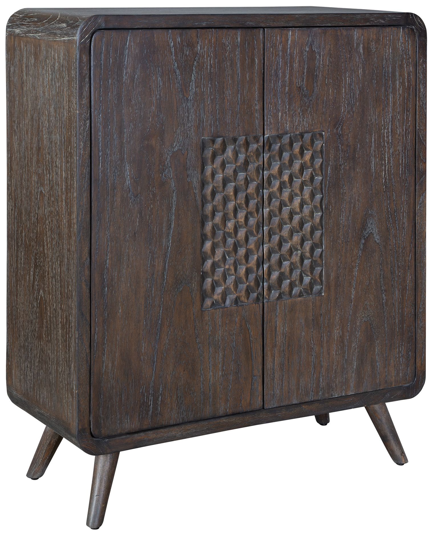 Image 3 Uttermost Hausen 29" Wide Weathered Mindi Grain Wood Cabinet more views