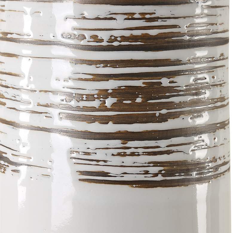Image 4 Uttermost Haven 29 1/2" White and Brown Ceramic Table Lamp more views
