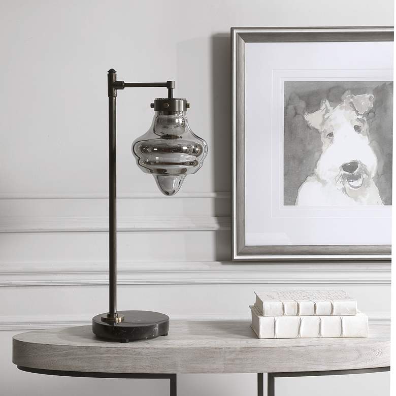 Image 1 Uttermost Hawking Dark Oxidized Bronze Metal Desk Lamp