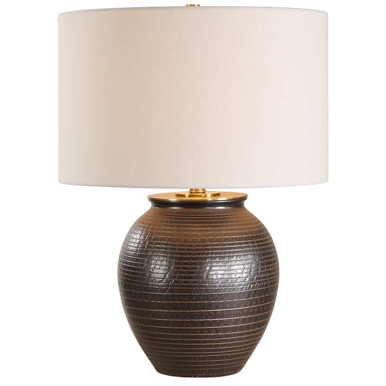 Image 2 Uttermost Hawkins 25 1/4" Bronze Ceramic Table Lamp