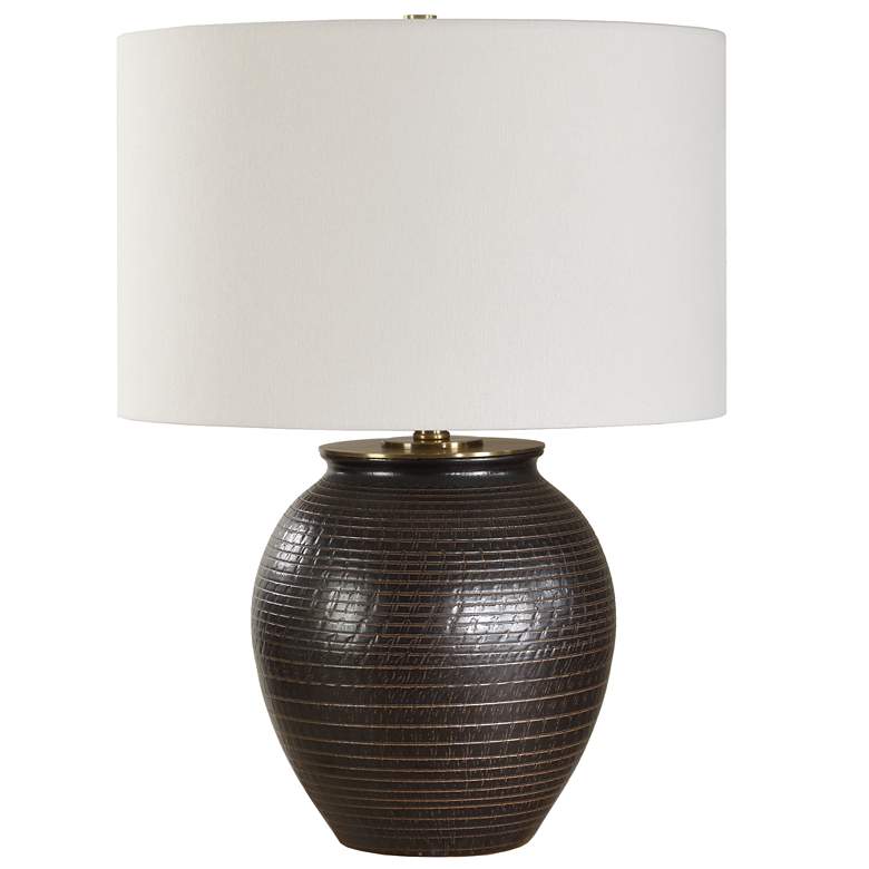 Image 3 Uttermost Hawkins 25 1/4" Bronze Ceramic Table Lamp more views