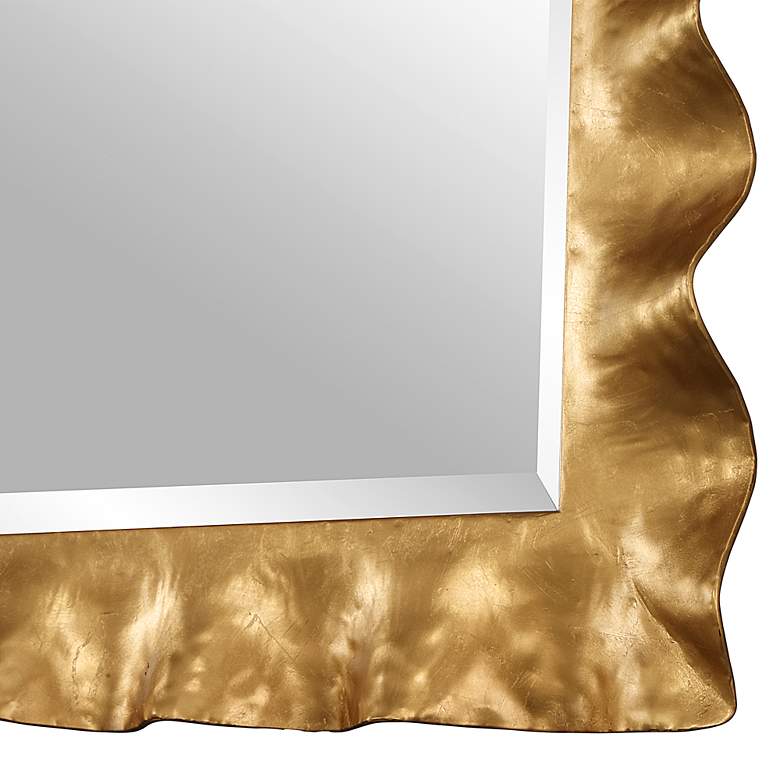 Image 5 Uttermost Haya Antiqued Gold Leaf 28 1/4" x 40" Wall Mirror more views