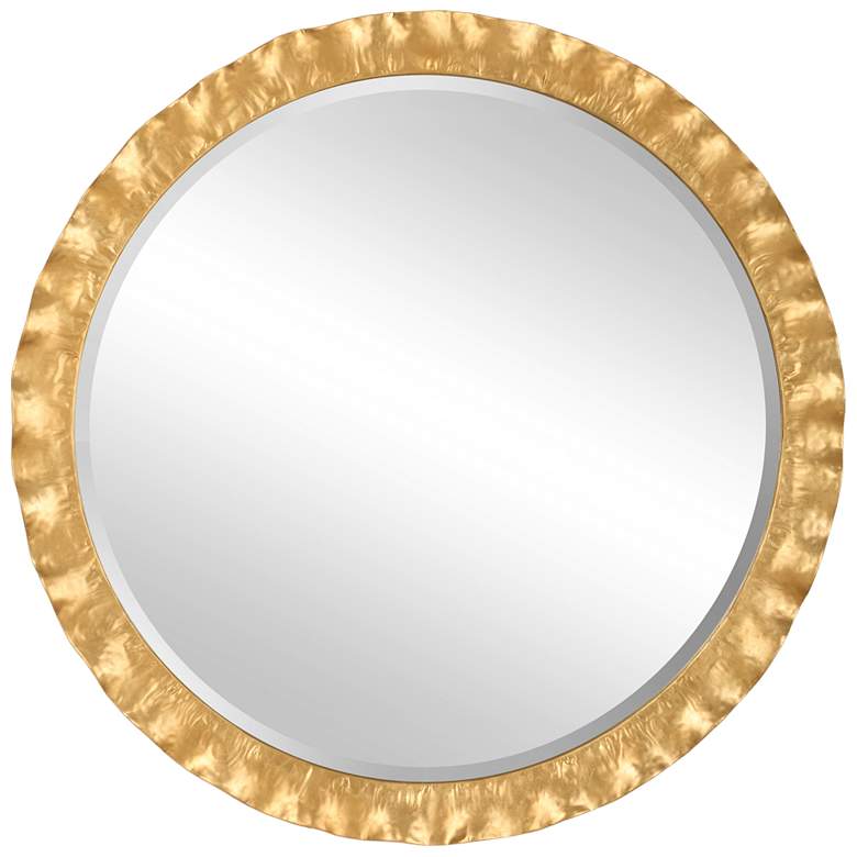 Image 2 Uttermost Haya Gold 39 3/4" Round Wall Mirror
