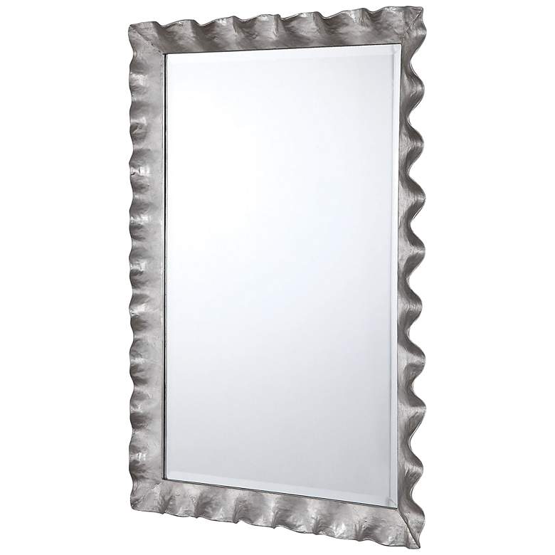 Image 4 Uttermost Haya Silver Leaf 28 1/4 inch x 40 inch Wall Mirror more views