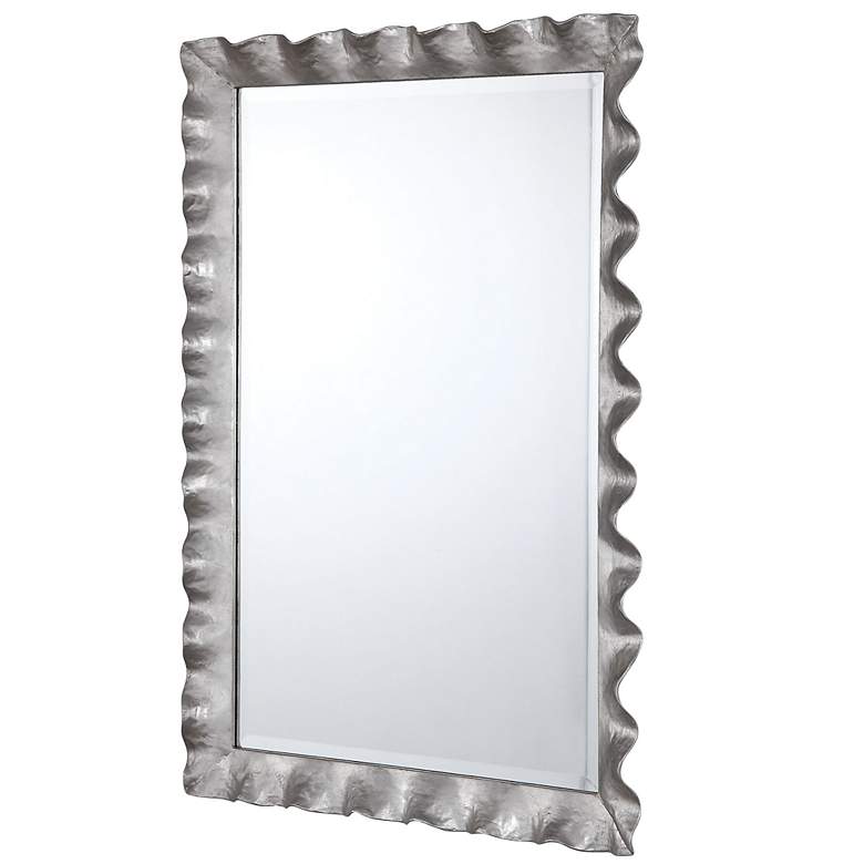 Image 4 Uttermost Haya Silver Leaf 28 1/4 inch x 40 inch Wall Mirror more views