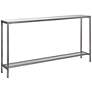 Uttermost Hayley 60" Wide Clear Glass and Silver Console Table in scene