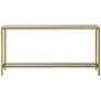 Uttermost Hayley 60" Wide Glass and Gold Console Table