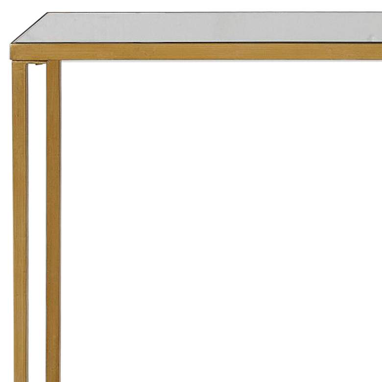 Image 3 Uttermost Hayley 60 inch Wide Glass and Gold Console Table more views