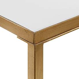 Image5 of Uttermost Hayley 60" Wide Glass and Gold Console Table more views