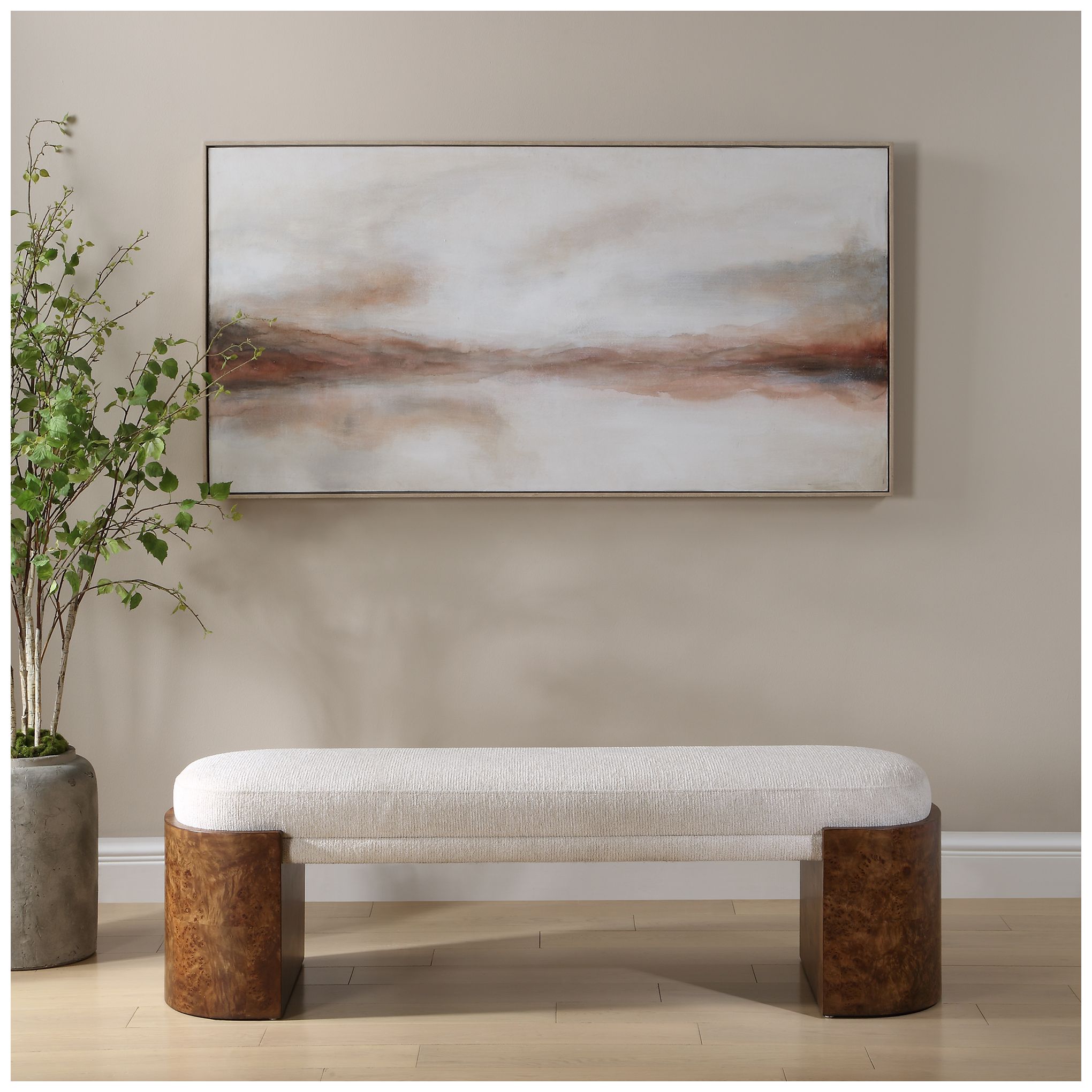 Image 2 Uttermost Haze in the Horizon 61" W x 31" H Framed Hand Painted Canvas more views