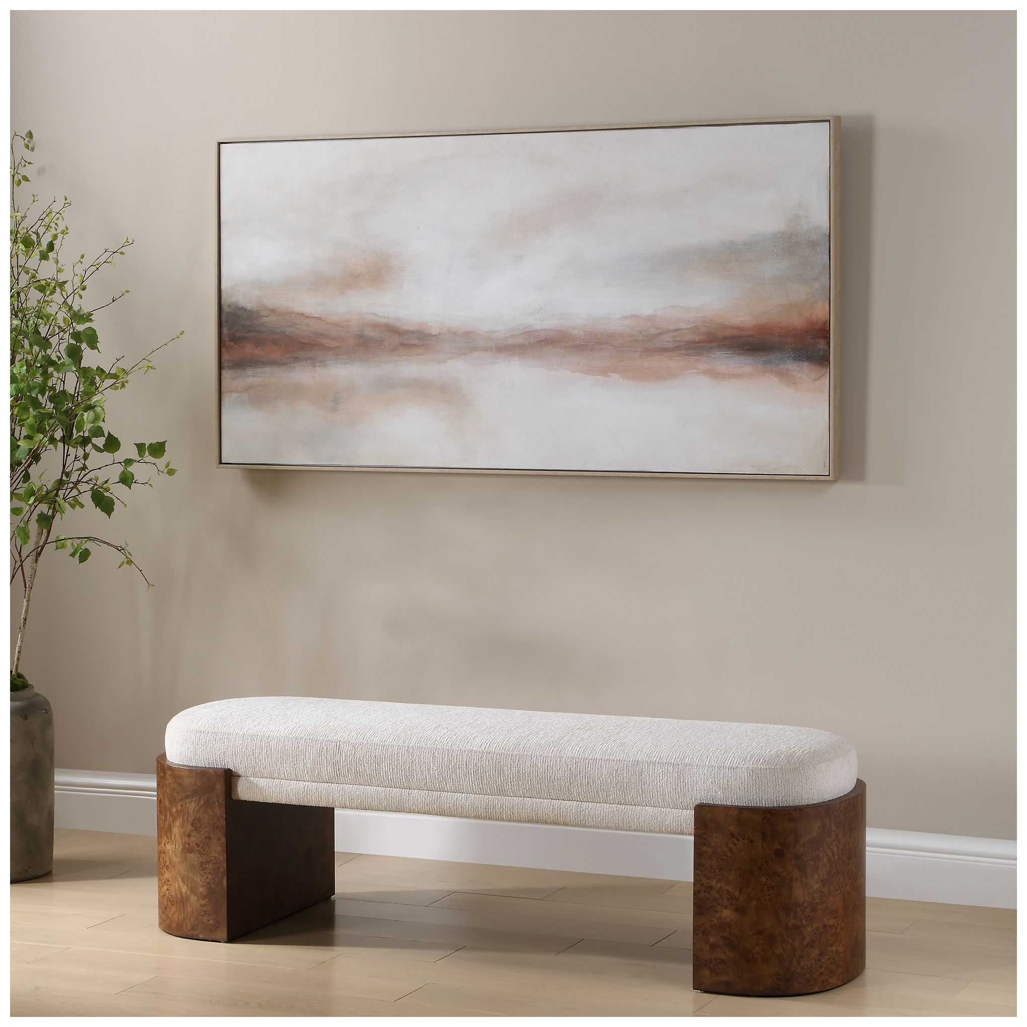 Image 3 Uttermost Haze in the Horizon 61" W x 31" H Framed Hand Painted Canvas more views