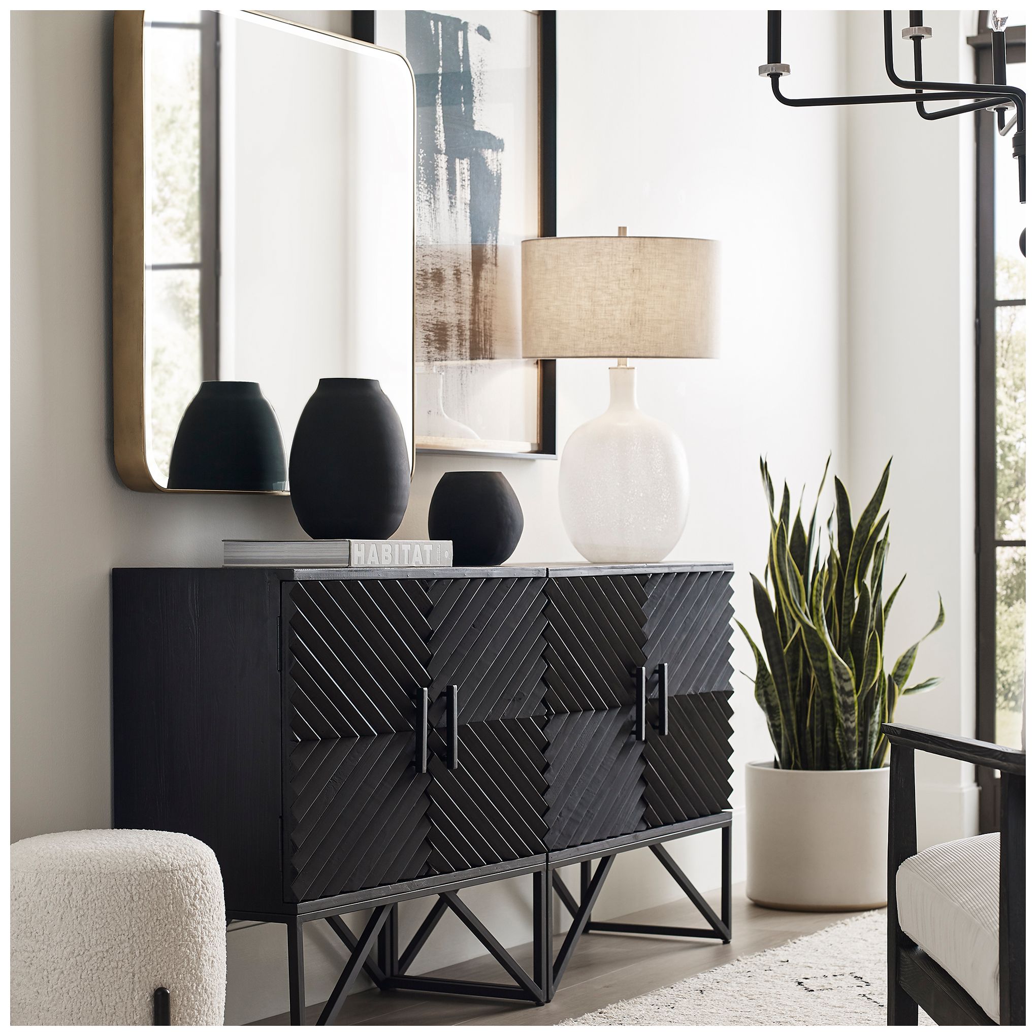 Image 6 Uttermost Hearth 12" High Matte Black Glass Vases Set of 3 more views