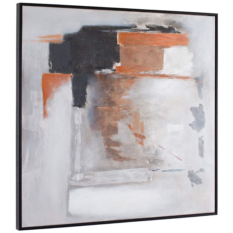 Image 2 Uttermost Heat of the Moment 41" Square Hand Painted Framed Canvas Wall Art more views