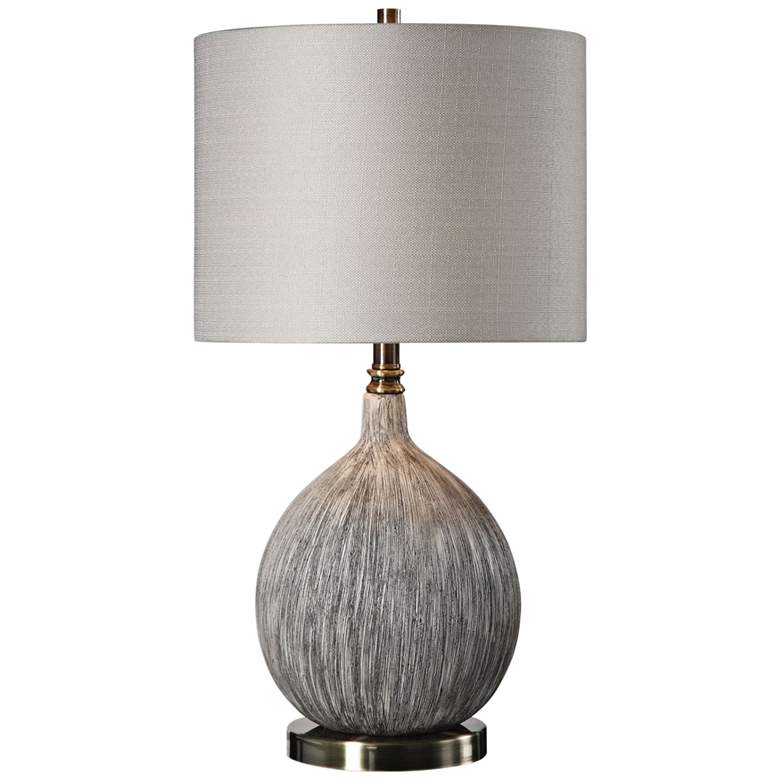 Image 2 Uttermost Hedera 26 1/2 inch Old Ivory and Aged Black Ceramic Table Lamp