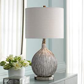 Image1 of Uttermost Hedera 26 1/2" Old Ivory and Aged Black Ceramic Table Lamp