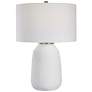 2_Uttermost Heir 25 1/2" Chalk White Matte Ceramic Vase Table Lamp