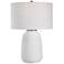 Uttermost Heir 25 1/2" Chalk White Matte Ceramic Vase Table Lamp
