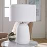 3_Uttermost Heir 25 1/2" Chalk White Matte Ceramic Vase Table Lamp more views