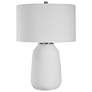 4_Uttermost Heir 25 1/2" Chalk White Matte Ceramic Vase Table Lamp more views
