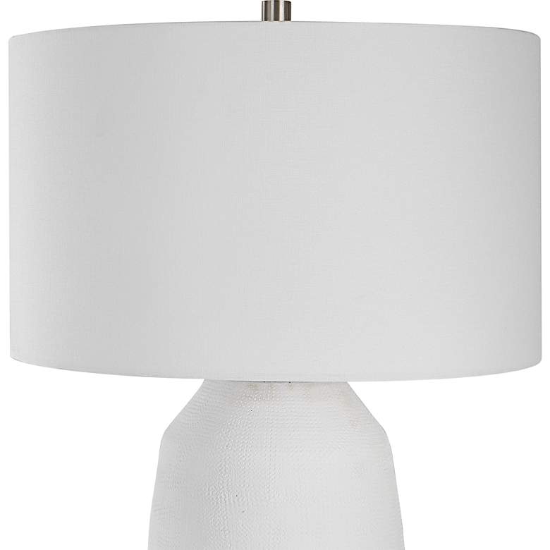 Image 5 Uttermost Heir 25 1/2" Chalk White Matte Ceramic Vase Table Lamp more views