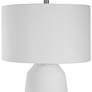 5_Uttermost Heir 25 1/2" Chalk White Matte Ceramic Vase Table Lamp more views