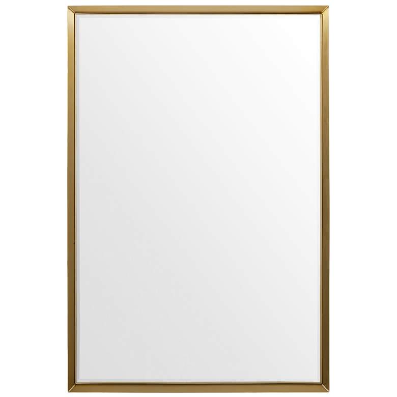 Image 1 Uttermost Heisler 25 1/2" Wide x 37 1/2" High Brass Wall Mirror