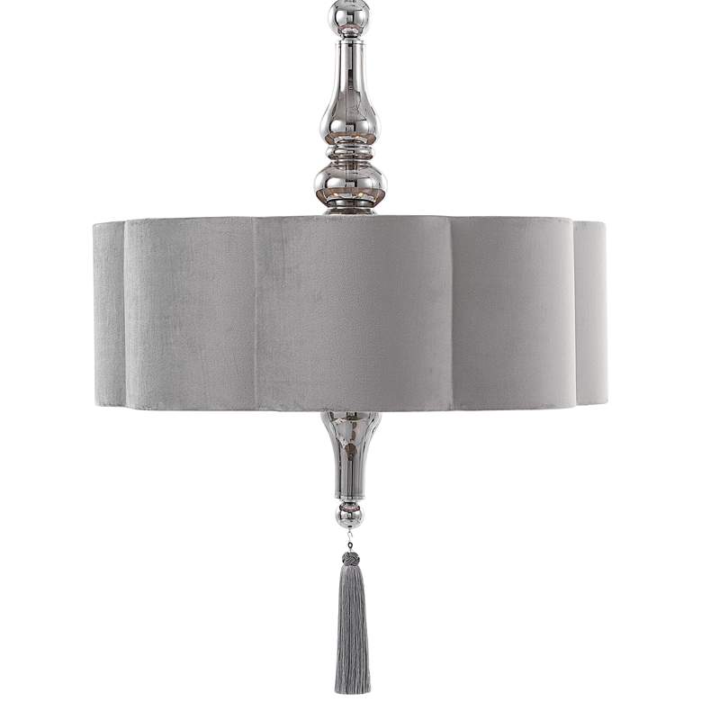 Uttermost Helena 22&quot; Wide Silver and Chrome Pendant Light