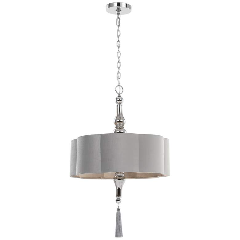 Image 5 Uttermost Helena 22 inch Wide Silver and Chrome Pendant Light more views