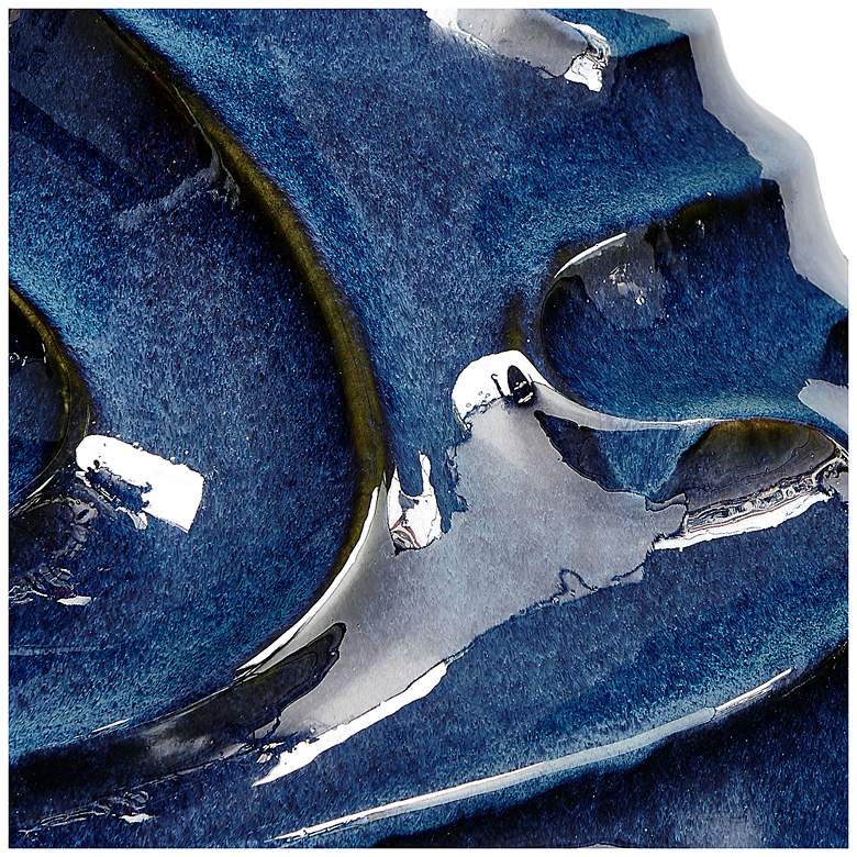 Image 5 Uttermost Helix Swirl Deep Blue Indoor-Outdoor Earthenware Vase more views