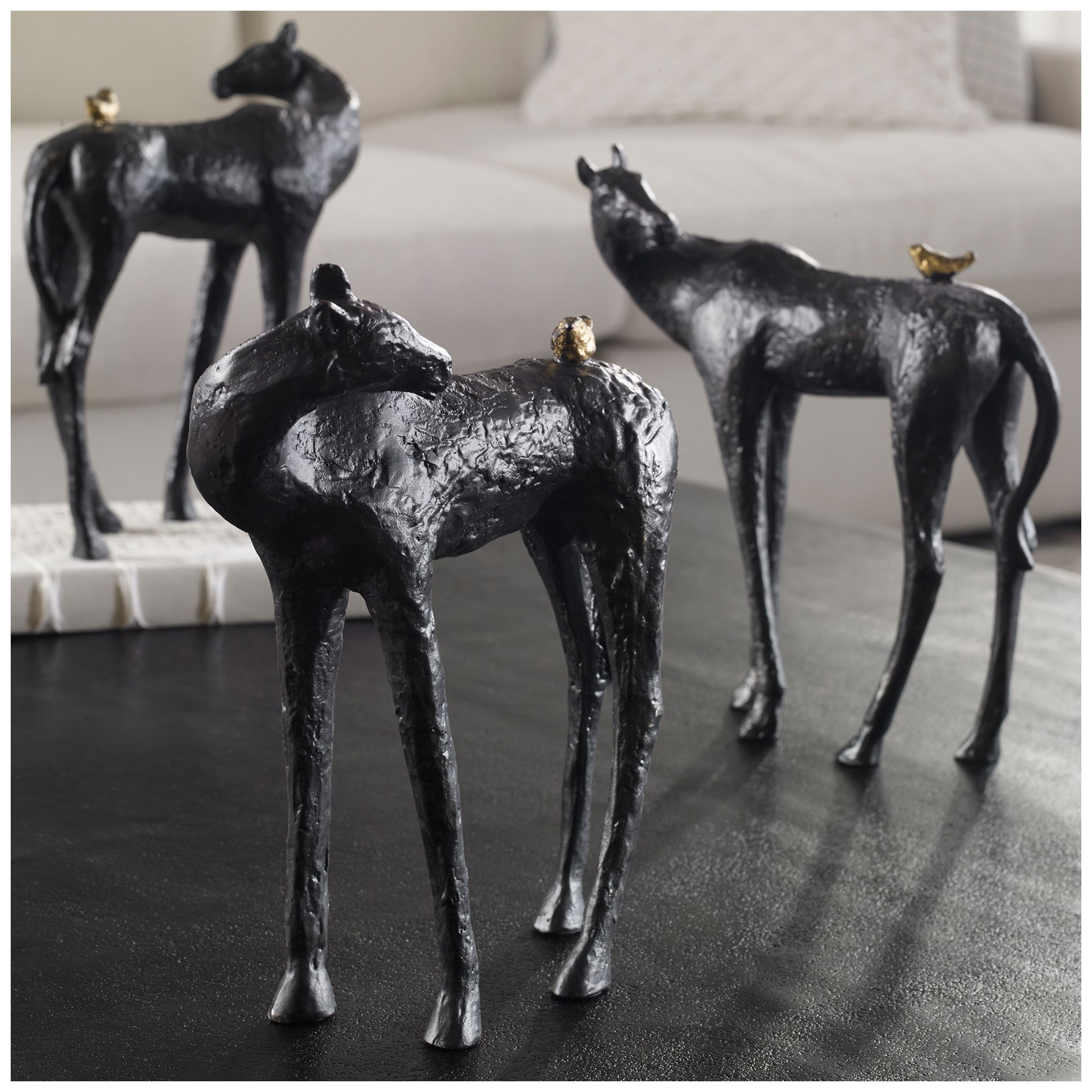 Image 5 Uttermost Hello Friend 10"H Dark Brown Iron Horse Figurine more views