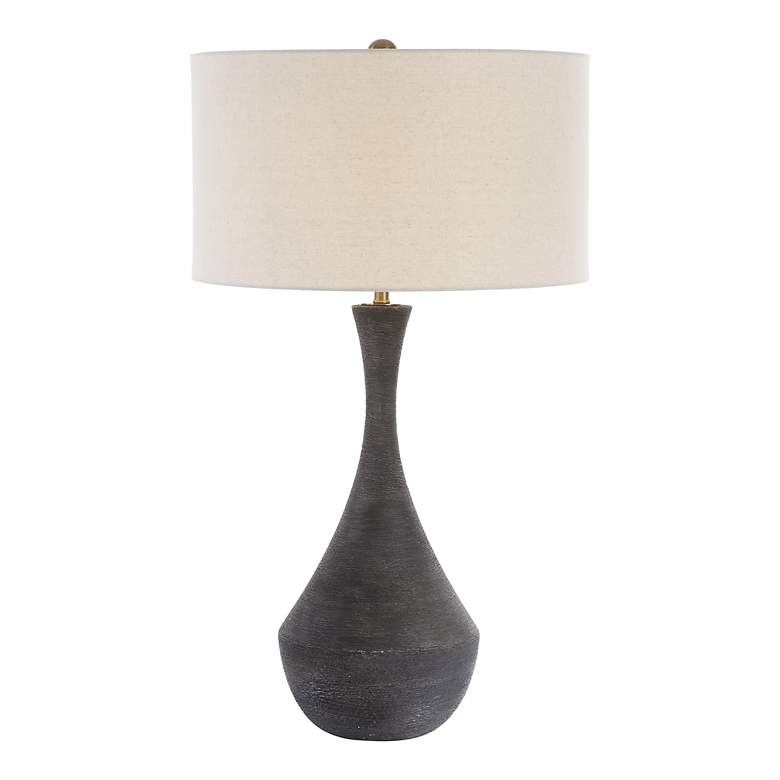 Image 2 Uttermost Helston 34" High Dark Charcoal Ceramic Table Lamp