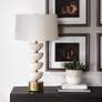 3_Uttermost Hemisphere 30 1/2" High Modern Stacked Travertine Table Lamp more views