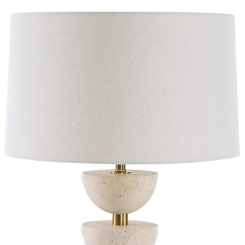 Image 5 Uttermost Hemisphere 30 1/2" High Modern Stacked Travertine Table Lamp more views