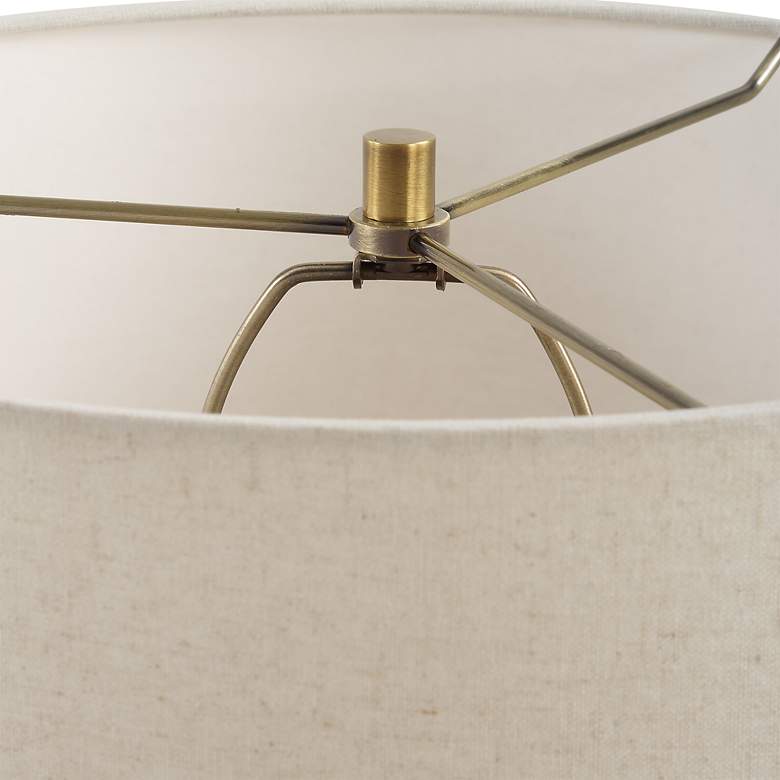Image 6 Uttermost Hemisphere 30 1/2" High Modern Stacked Travertine Table Lamp more views