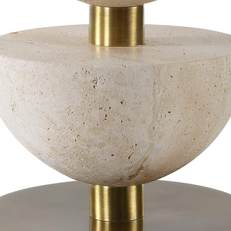 Image 7 Uttermost Hemisphere 30 1/2" High Modern Stacked Travertine Table Lamp more views