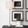 1_Uttermost Hemisphere 36 1/2" High Brass Finish Tall Modern Buffet Lamp