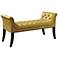 Uttermost Henning Mustard Fabric Tufted Bench