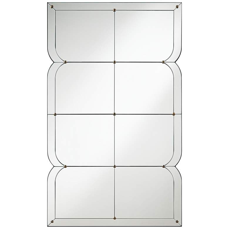 Image 3 Uttermost Henri 26 1/2" x 44" Curved Multi Panel Wall Mirror