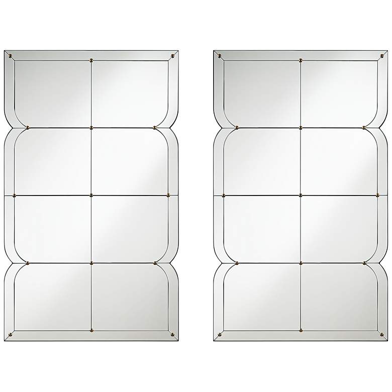 Image 1 Uttermost Henri 26 1/2" x 44" Multi-Panel Wall Mirrors Set of 2