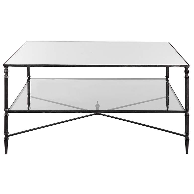 Image 1 Uttermost Henzler 19.25" High Blackened Steel Coffee Table