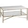 Uttermost Henzler Glass and Gold Leaf Coffee Table