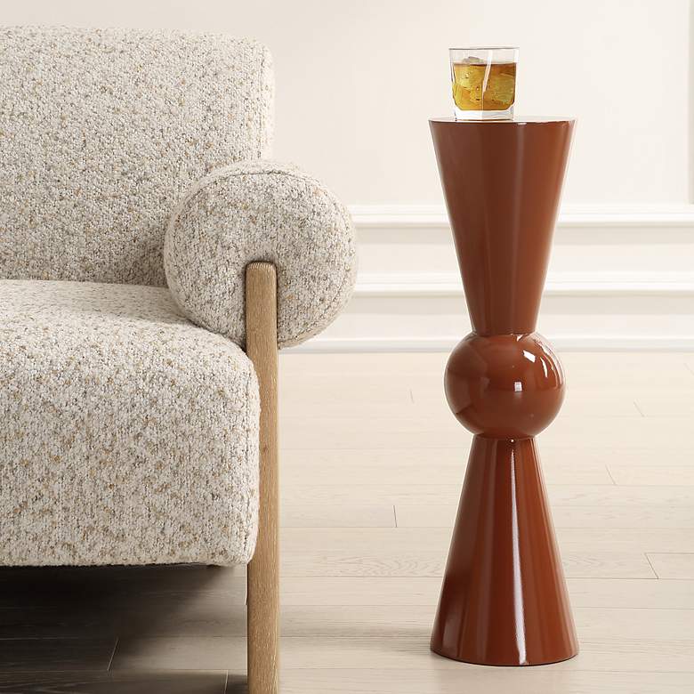 Image 1 Uttermost Hepler 25" High Burnt Orange Drink Table