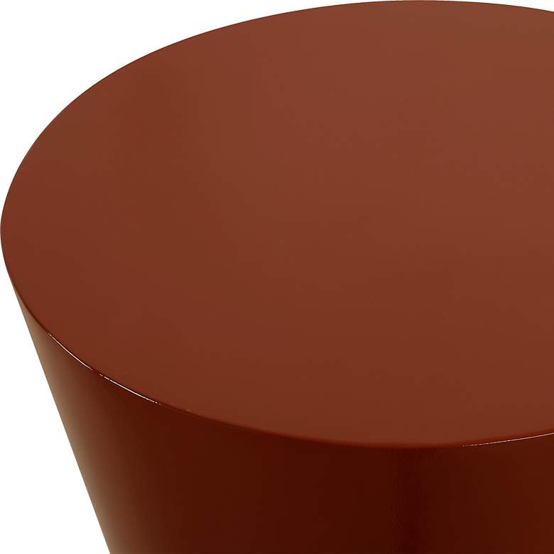 Image 3 Uttermost Hepler 25" High Burnt Orange Drink Table more views