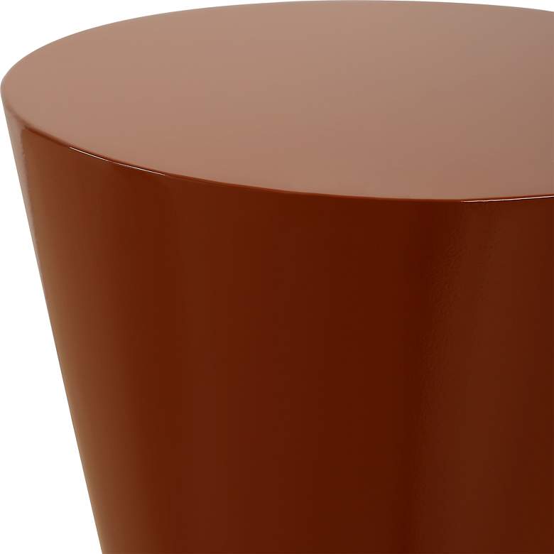 Image 4 Uttermost Hepler 25" High Burnt Orange Drink Table more views
