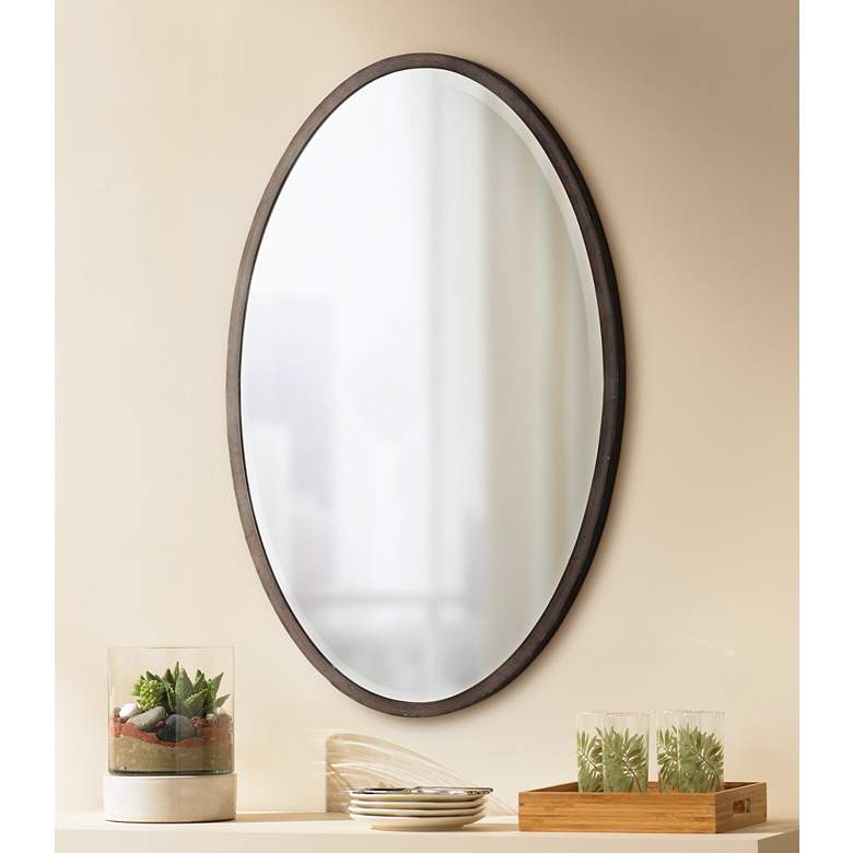 Image 1 Uttermost Herlea Brown 22 1/2 inch x 34 1/4 inch Wall Mirror