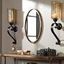 4_Uttermost Herleva 17 3/4" x 28" Antique Gold Oval Wall Mirror more views