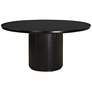 1_Uttermost Hersch 60" Wide Rich Black Oak Wood Dining Table