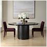 2_Uttermost Hersch 60" Wide Rich Black Oak Wood Dining Table more views