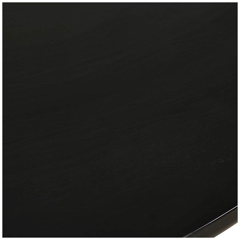 Image 3 Uttermost Hersch 60" Wide Rich Black Oak Wood Dining Table more views